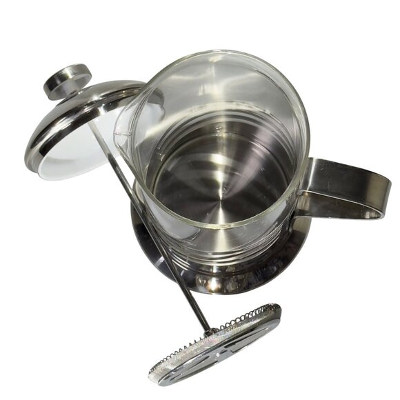 Brandani Italian Style Stainless Steel & Glass French Press Coffee Maker - Picture 8 of 11